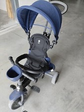 Triciclo Bambini Passeggino QPlay Cosy 4in1 a Spinta con Maniglione Direzionabil