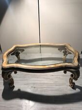 Tavolino da caffè stile Barocco legno e vetro