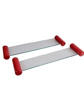 Mensole Coppia Gedy Makio Hasuike Anni 70 Vetro Plastica Rossa Modernariato