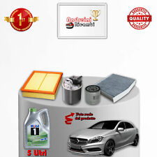 KIT TAGLIANDO 4 FILTRI E OLIO MERCEDES CLASSE A 180 CDI 1.5 W176 80KW DAL 2012 >