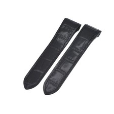 20mm Black Leather Watch Strap