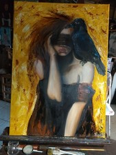 Quadro olio tela - su, su