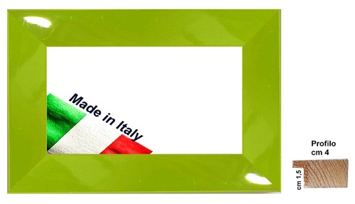 Cornice verde lucida legno - verde,