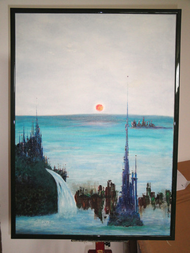 Quadro moderno olio - , su