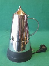 CAFFETTIERA ELETTRICA BRANDANI CAMILLERA 6 TAZZE INOX VINTAGE PERFETTA. BH55