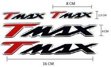 ADESIVI YAMAHA T MAX RESINATI NERO ROSSO 3D CARENA PLASTICHE SCUDO 