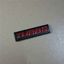 1x Adesivo Rosso TURBO Nero
