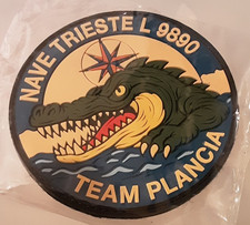 PATCH NAVE TRIESTE TEAM PLANCIA  MARINA MILITARE  GOMMATO  A STRAPPO RARO
