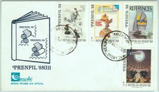 67532 - ARGENTINA - Storia Postale - FDC COVER 1988 UCCELLINI CLOWN BARCA