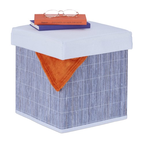 Pouf contenitore bambù