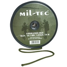 Mil-Tec Commando Corda Rotolo Oliva Verde Ø 5-9 MM Esterno Cavo Corda Fuso