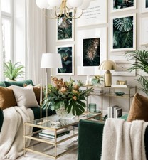 Galleria a parete Poster Store - 10 quadri Urban Jungle con cornici dorate