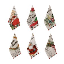 Set 6 strofinacci natalizi