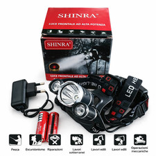 Torcia Frontale Testa 3 LED
