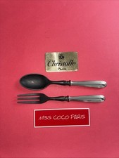 Posate Servizio Insalata Christofle Perles 24CM Metallo Argento / Ebano Molto