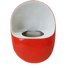 Vintage Modernariato rara applique lampada ceramica bianco arancione space age