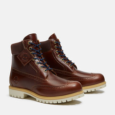Timberland Stivali Brogue Uomo 6" Pollici Marrone Limited Rari TB0A2A8VEM4 TAGLIA 12