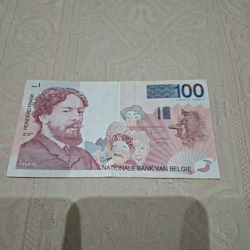 Banconota 100 franchi belgio - banconota,
