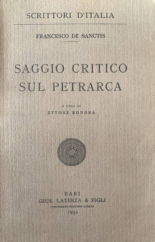 Saggio critico sul petrarca - saggio,
