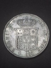 120 Grana 1855 Ferdinando II Particolare Sul Bordo Alta Conservazione