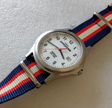 Orologio uomo TIMEX EXPEDITION INDIGLO WR 50M quadrante bianco cassa 38mm.