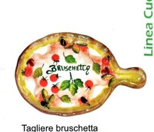 PIATTO CERAMICA BRUSCHETTA VASSOIO DECORATO PIATTO DI PORTATA