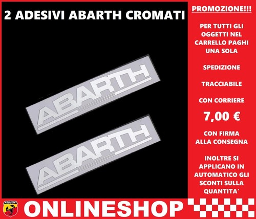 Abarth adesivo cromato - abarth,