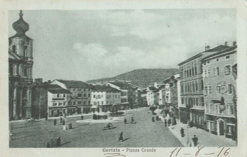 Cartolina gorizia piazza - gorizia,