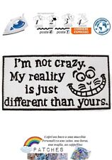 patch Chat du Cheshire Cat toppa termoadesiva Stregatto Alice I'm not crazy iron