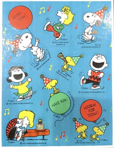 Foglio adesivo vintage - , peanuts