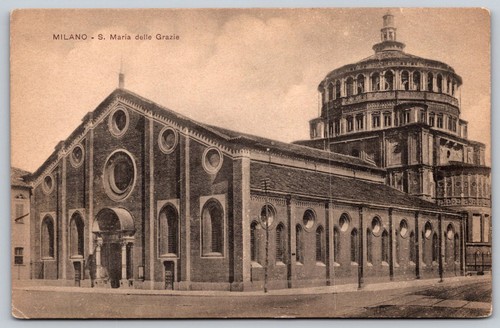Cartolina epoca milano santa - cartolina, d'epoca