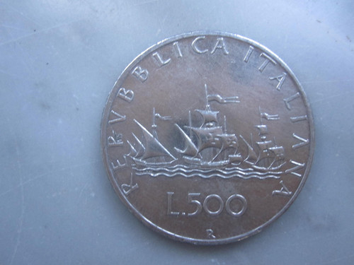 Moneta 500 lire caravelle - moneta,