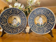 Deruta Ceramica, coppia piatti riproduzione di lustro di Mastro Giorgio Andreoli