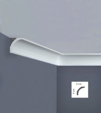 CORNICE  IN POLISTIROLO SOFFITTO POLISTIRENE ESTRUSO BOVELACCI I706 ASTA 2 METRI