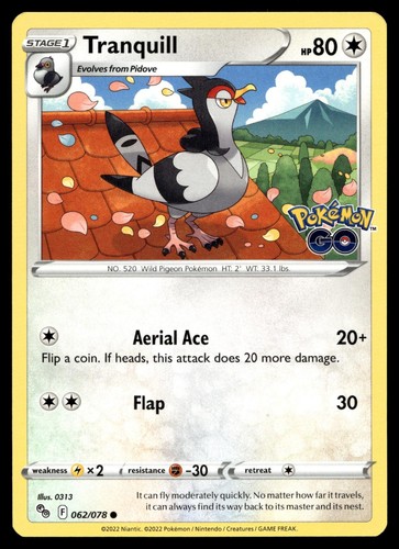 Tranquill 062 078 pokemon - 062/078,