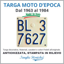 Targa decorativa moto dal 1963 - moto,