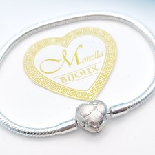 Bracciale argento 925 cuore misura 19 
