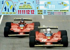 1/12 Decals per Ferrari 312 T4
