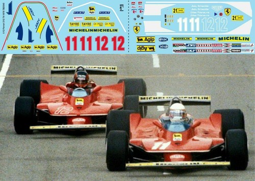 Decals per ferrari 312 - 1/12,
