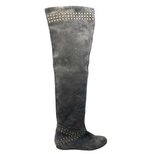 Stivali sopra il ginocchio See By Chloe da donna in camoscio grigio antracite taglia 38,5 US 7,5