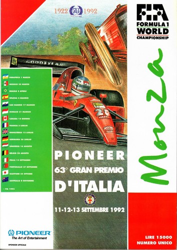 Gran premio italia - gran, 1992