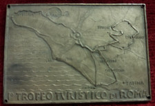 TARGA METALLO I° TROFEO TURISTICO DI ROMA - 1951