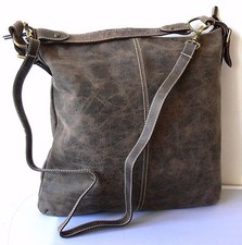 MESSENGER BORSA UNISEX TRACOLLA MANICO CUOIO INVECCHIATO PELLE WORK BAG