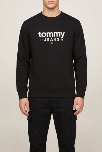 Felpa tommy hilfiger nero - tommy,