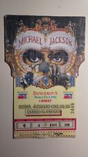 MICHAEL JACKSON Dangerous World Tour Biglietto Ticket Concert Roma 4 luglio 1992