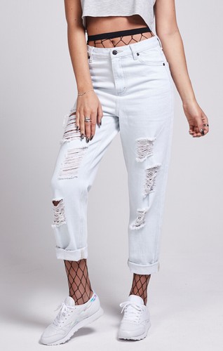 Jeans donna siksilk sbiancato - jeans,
