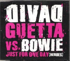 DAVID GUETTA VS DAVID BOWIE - RARO CDs " JUST FOR ONE DAY (HEROES) "