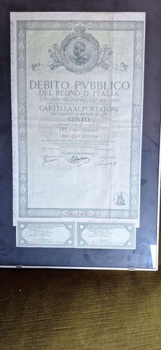 Debito pubblico regno italia - pubblico, d'italia