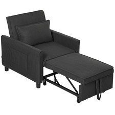 Homcom poltrona letto singolo - letto,