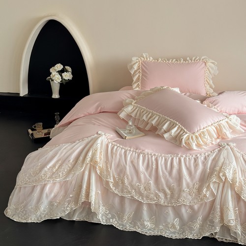 Set lenzuola pizzo puro cotone